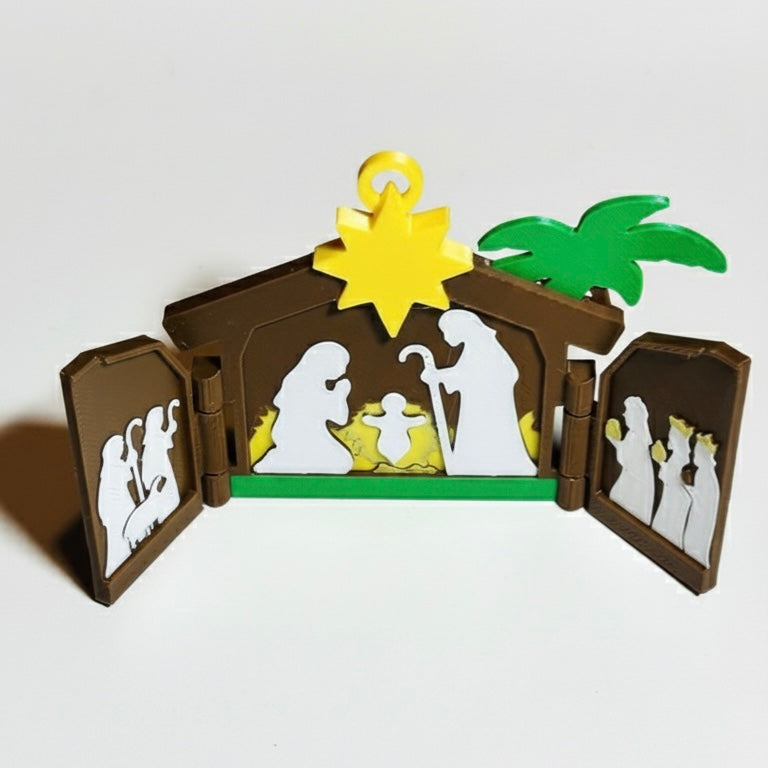 Christmas Nativity Keychain Locket