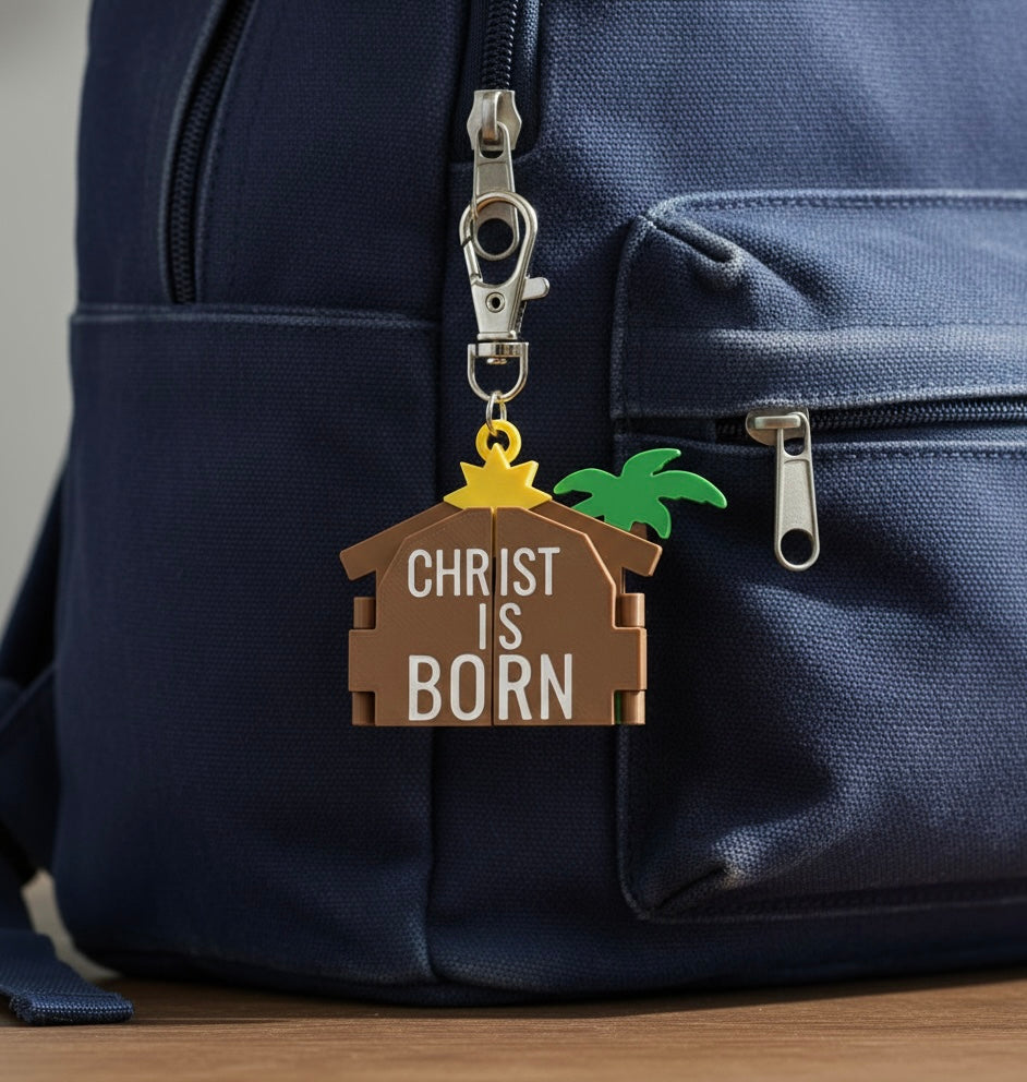 Christmas Nativity Keychain Locket