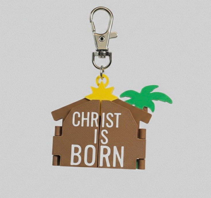 Christmas Nativity Keychain Locket