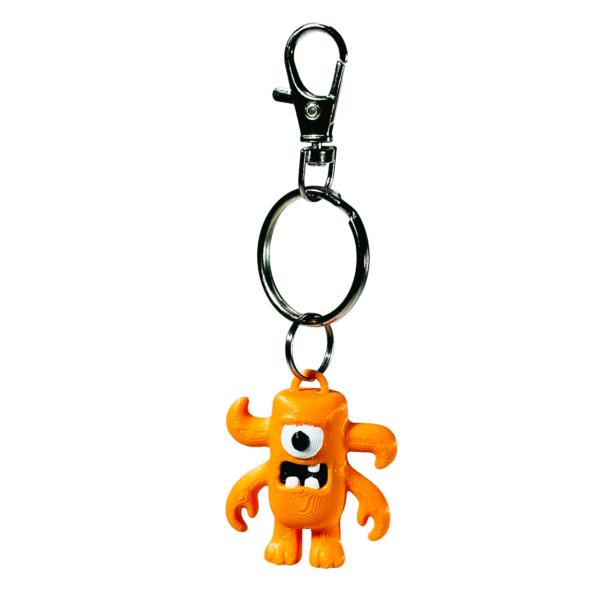 Orange Ornery Ox Character Keychain 3D Model