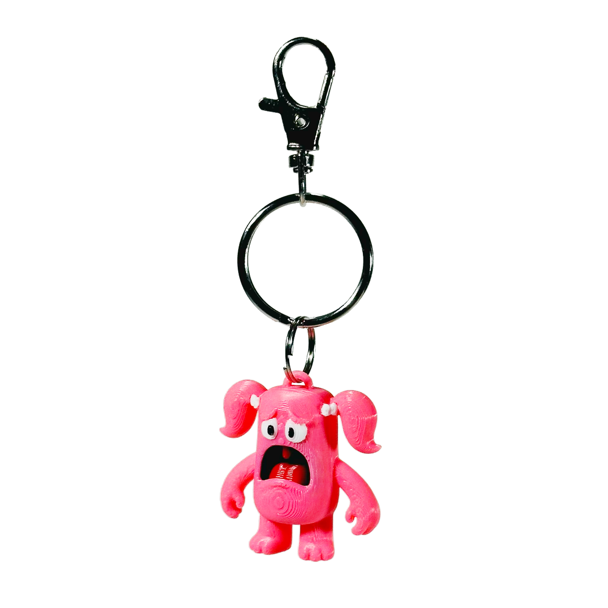 Pink Panic Pat Character Keychain 3D Model