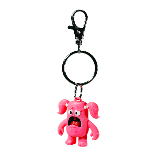 Pink Panic Pat Character Keychain 3D Model